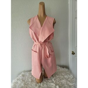 Rosette Pink Wrap Dress